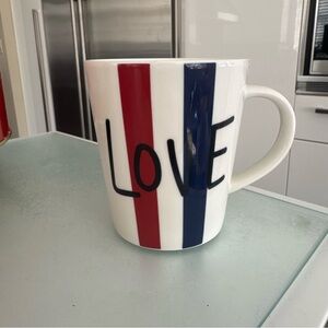 Royal Doulton Ellen DeGeneres Love Mug with Red and Blue Stripes